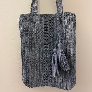 Made in Mada raffia tote bag in blue